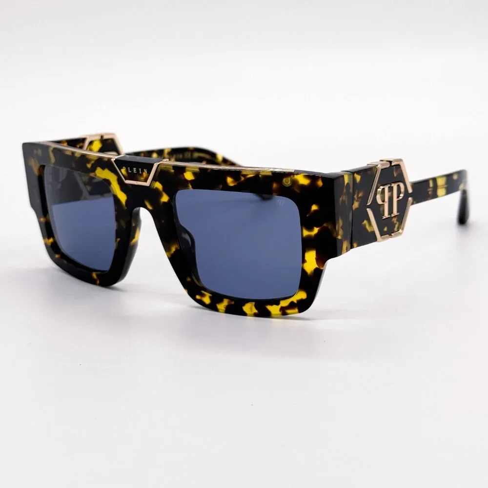 NEW PHILIPP PLEIN GLOOM SPP092M 0781 HAVANA MEN SUNGLASSES PHILIPP PLEIN